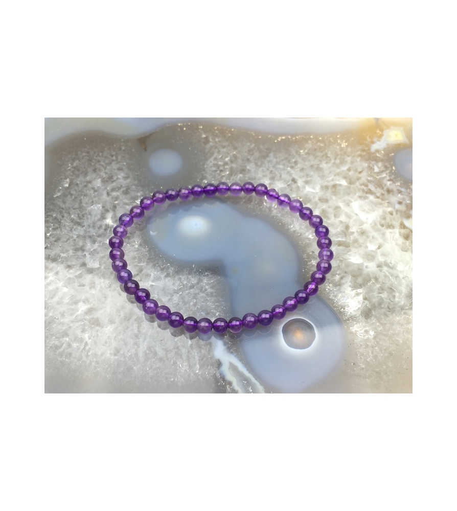 Bransoletka Ametyst 4 mm