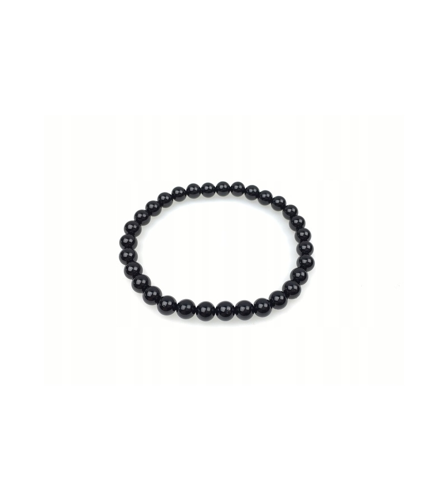 Bransoletka Turmalin Czarny 6 mm