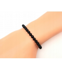 Bransoletka Turmalin Czarny 6 mm