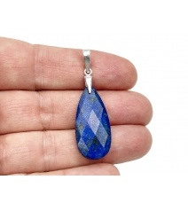 wisiorek lapis lazuli naturalny fasetowany srebro pr. 925