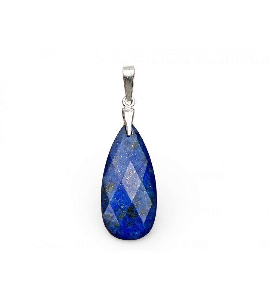 wisiorek lapis lazuli naturalny fasetowany srebro pr. 925