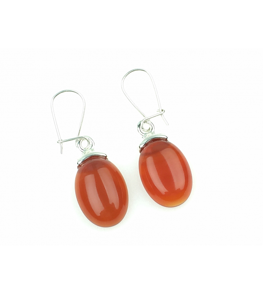 Kolczyki Chalcedon Karneol