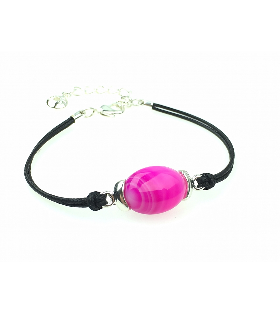Bransoletka Srebrna Agat Chalcedon