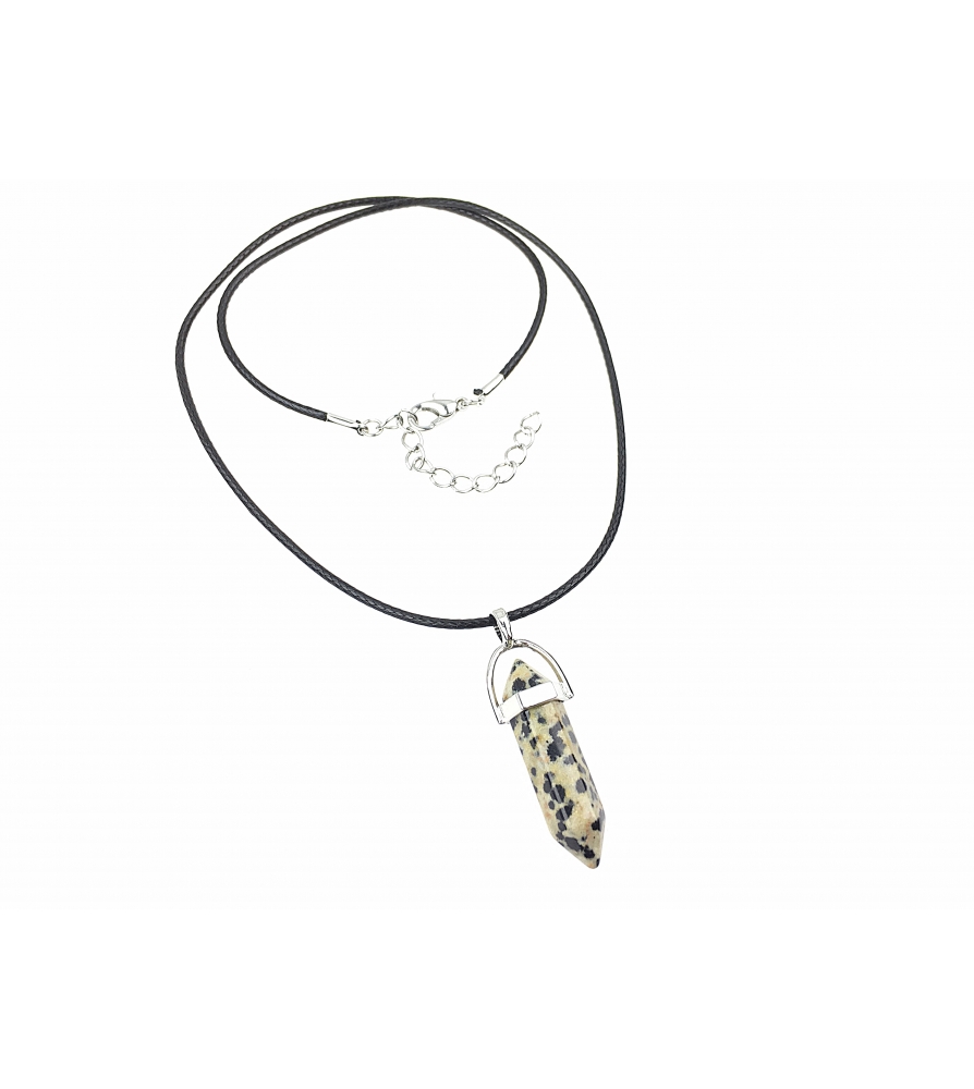 Wisior Amulet Jaspis Dalmatyńczyk