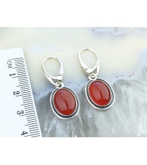 Kolczyki wiszące Karneol