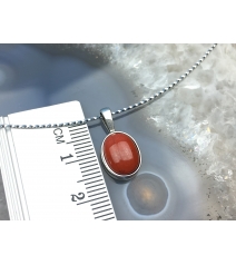 Wisiorek Srebrny Jaspis Czerwony