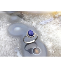Srebrny Pierścionek Lapis Lazuli